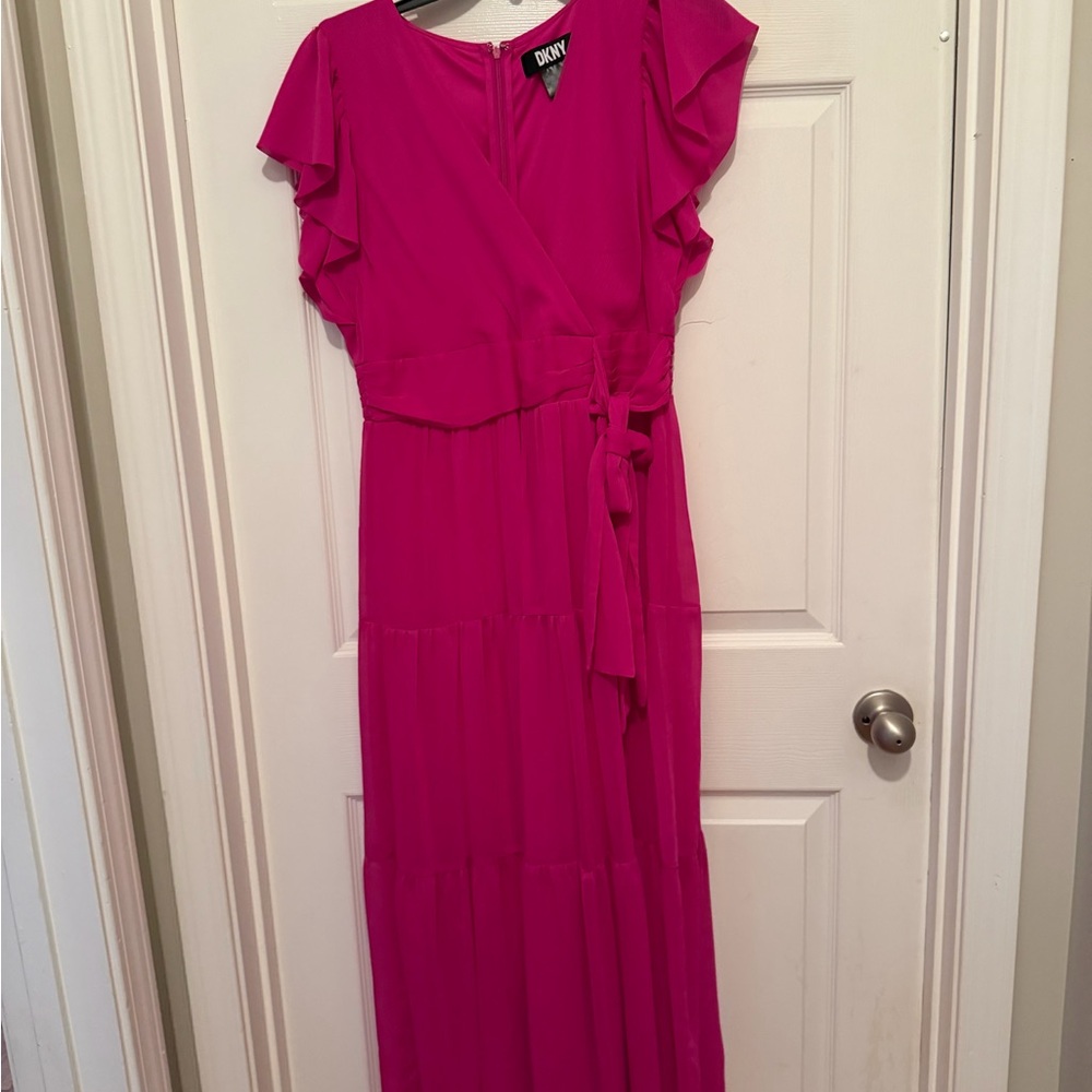 DKNY Fuchsia Maxi Dress